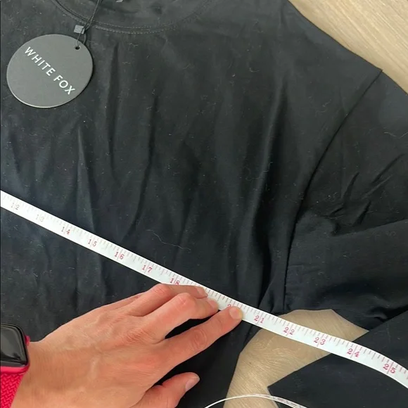 White Fox Boutique Black Long Sleeve Tee - Picture 4 of 7